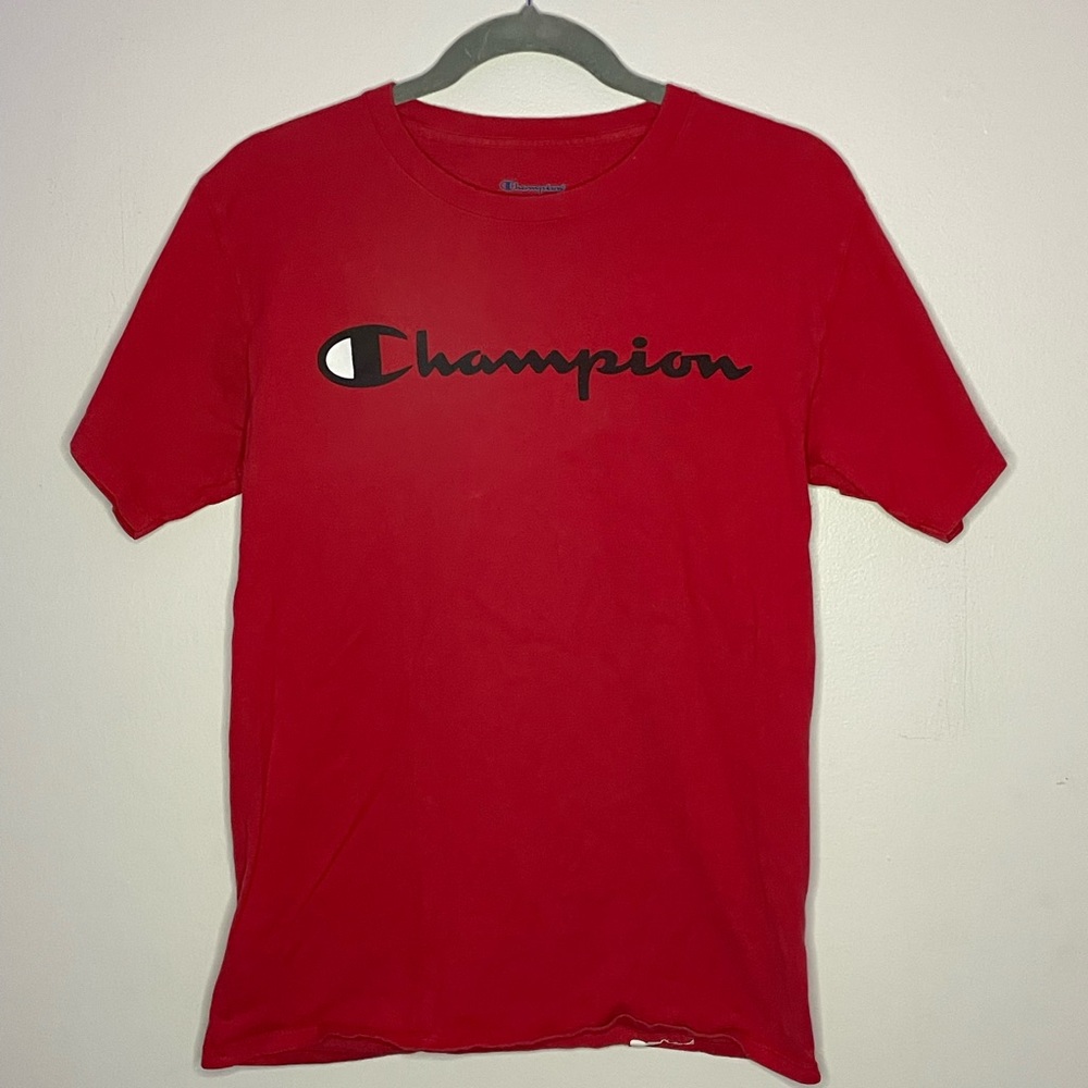 Red champion shirt size small